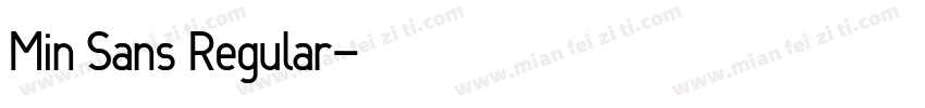 Min Sans Regular字体转换